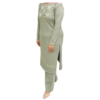 Elegant Olive Green Woolen Embroidered Winter Suit Set for Women ART NO 8900