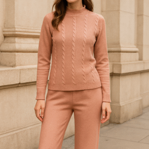 Peachy Knit Luxe Co-Ord Set – Comfort Meets Style ART NO 89000