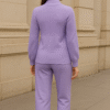 Winter  lavender color Woolen Co-ord Set for Women – Cable Knit Sweater & Pant Set ART NO 89000