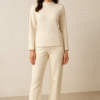 Elegant Cream Woolen Co-Ord Set – Winter Loungewear Collection ART NO 89000