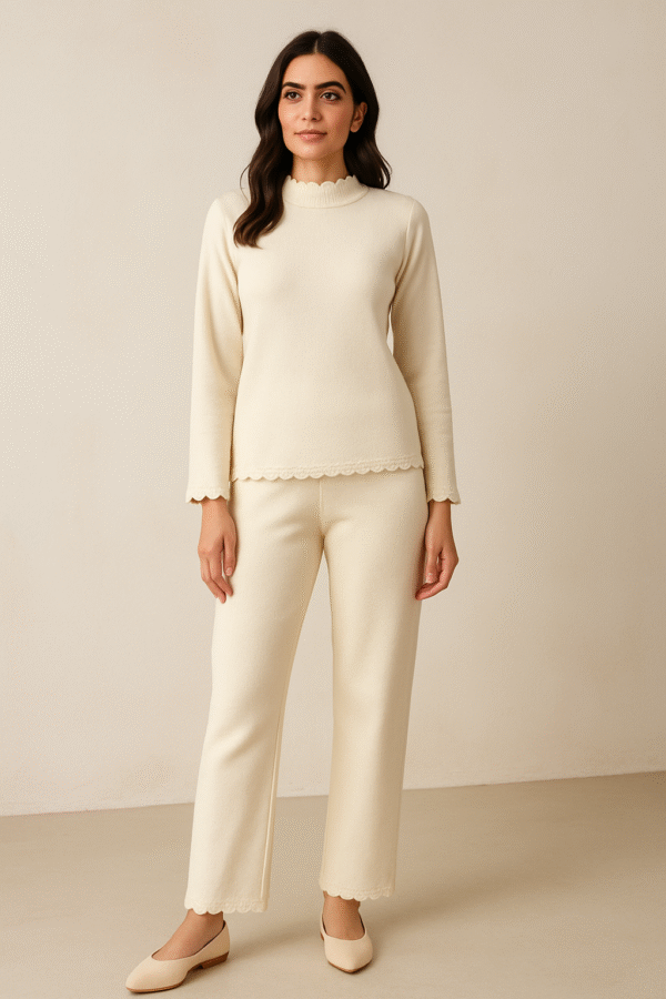 ChatGPT Image Aug 7, 2025, 12_48_38 PM Elegant Cream Woolen Co-Ord Set – Winter Loungewear Collection ART NO 89000
