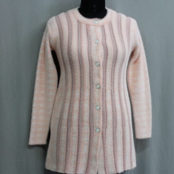 Self-Knit Hand Embroidered Cardigan for Women | Blended Yarn | Formal Winterwear by Pawni Knitwears | Art No- 7900