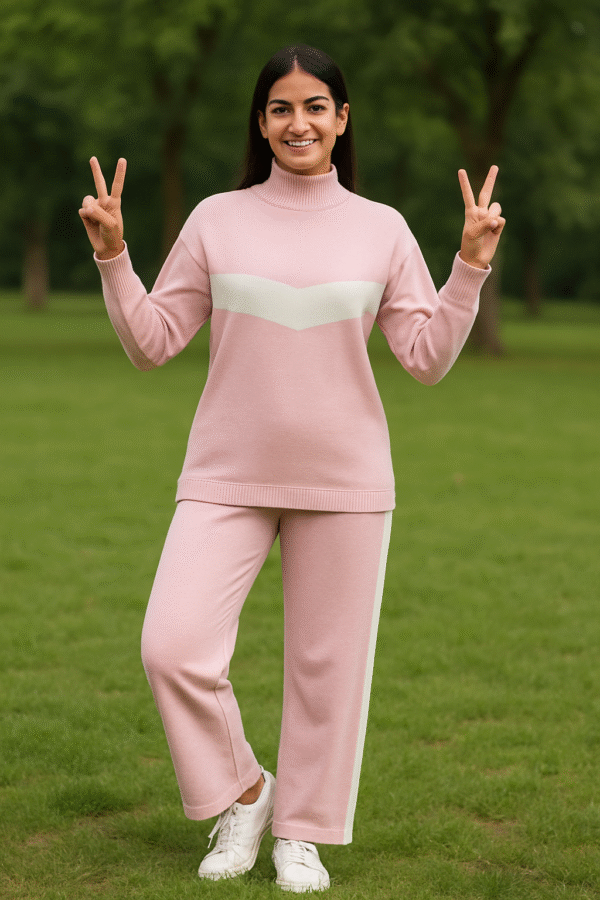 ChatGPT Image Jul 26, 2025, 11_34_18 AM Blush Pink Cable-Knit Woolen Co-Ord Set – Cozy Elegance Edit ART NO 89000